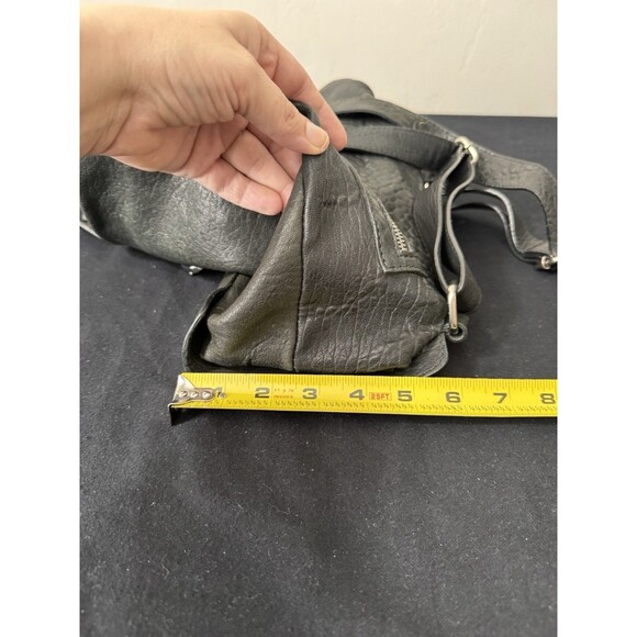 Maxon Collection Black Pebbled Leather Backpack Purse Handmade in Italy main image 5